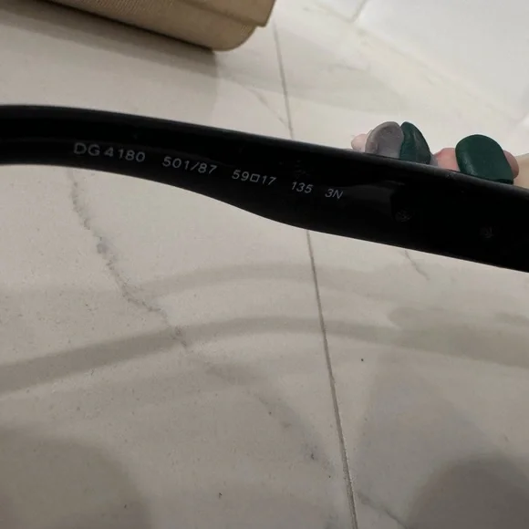 Dolce & Gabbana Floral Embellished Black Sunglasses - Picture 7 of 10